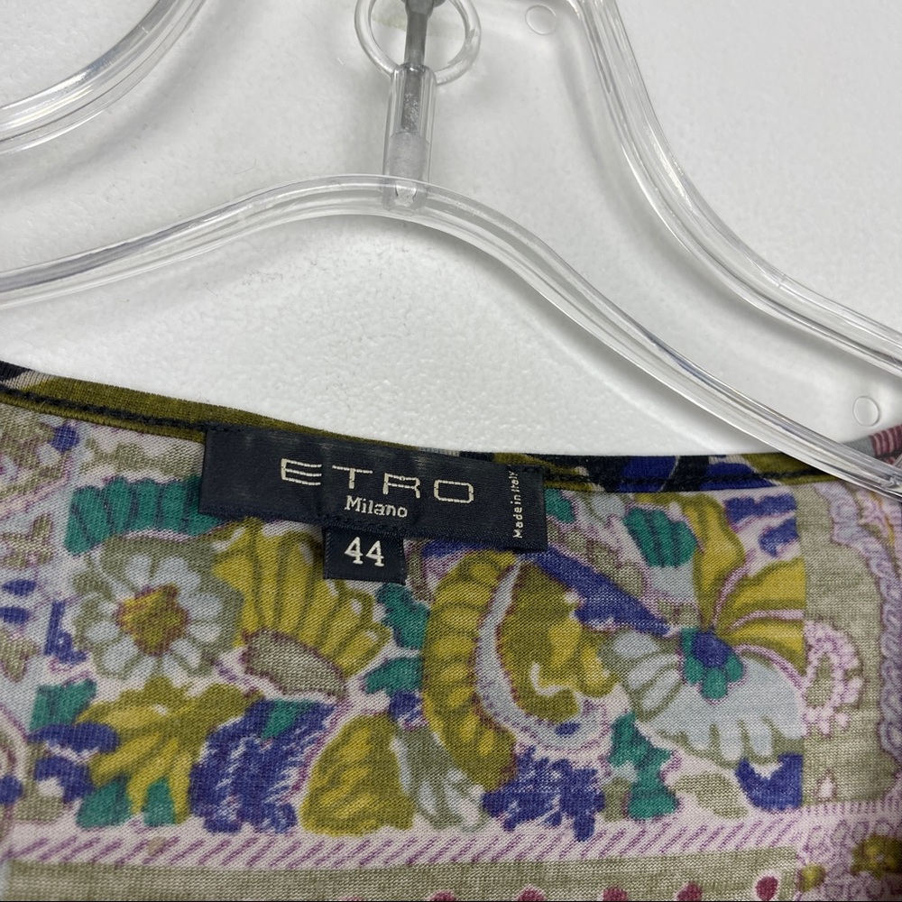 ETRO Paisley Printed Half Sleeve Wool Blend Dress - Picture 4 of 8